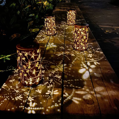Lanterne Solaire Extérieur Élégante avec Motif Libellule – Luminara-lampe solaire extérieur-Olloret