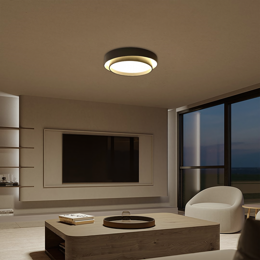 Plafonnier Luminaire Disque Moderne - Flint-Plafonnier-Olloret