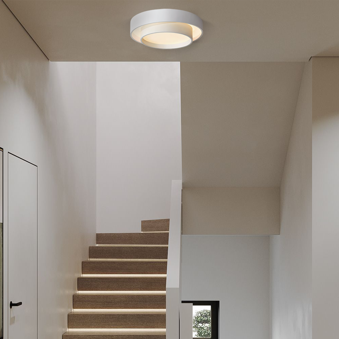 Plafonnier Luminaire Disque Moderne - Flint-Plafonnier-Olloret