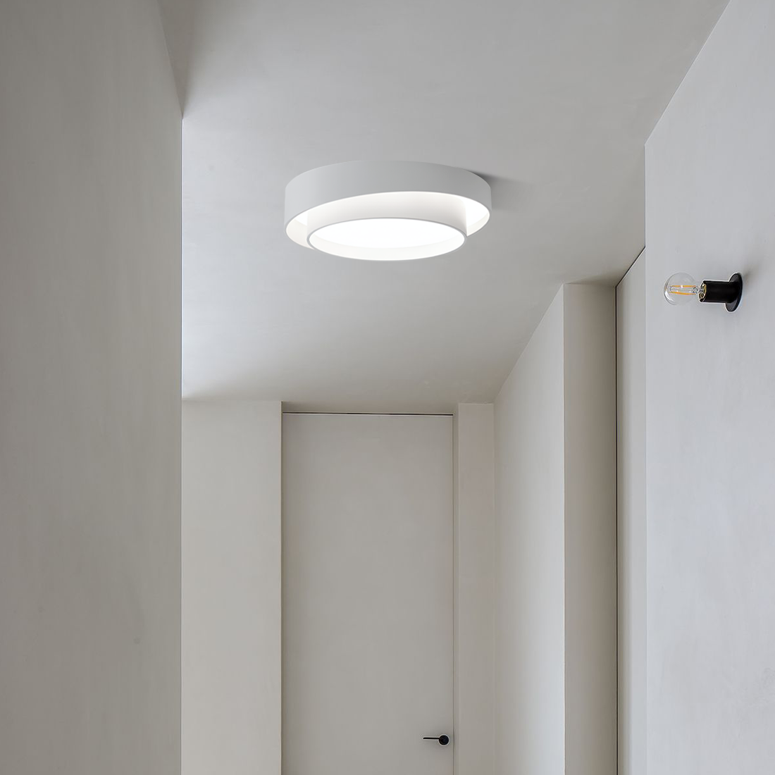 Plafonnier Luminaire Disque Moderne - Flint-Plafonnier-Olloret