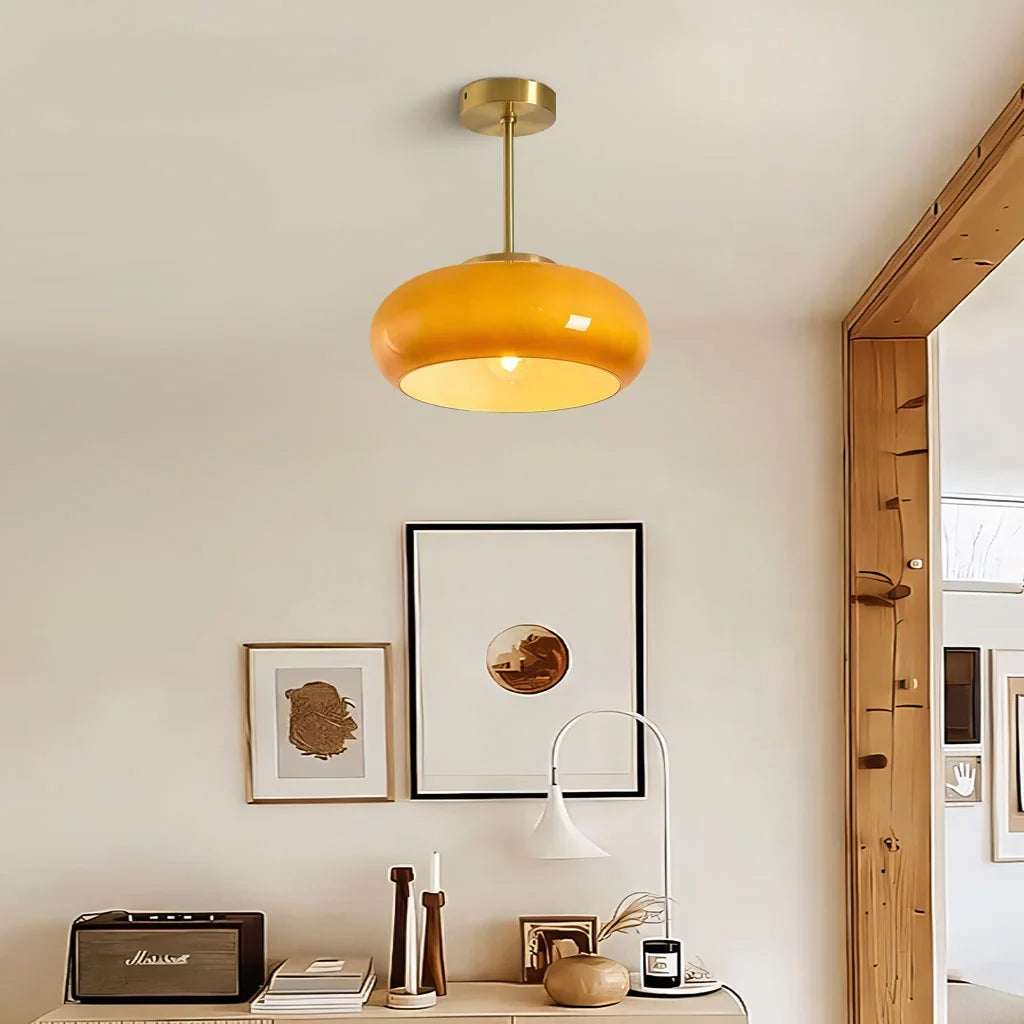Plafonnier Luminaire Rond Style Bauhaus - Veda-Plafonnier-Olloret
