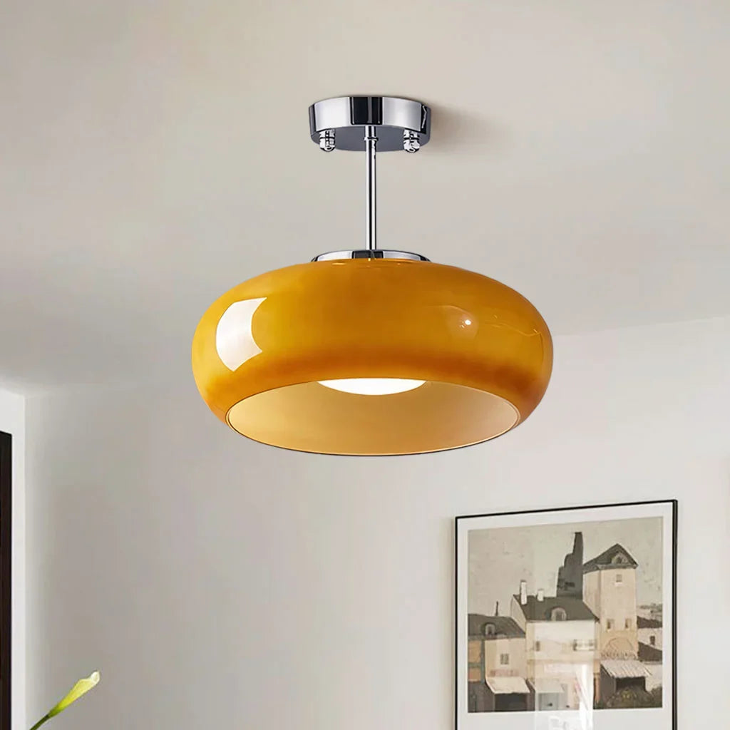Plafonnier Luminaire Rond Style Bauhaus - Veda-Plafonnier-Olloret