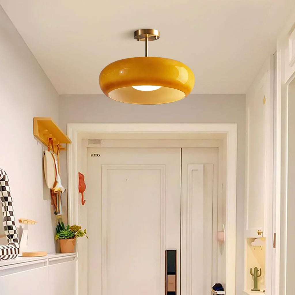Plafonnier Luminaire Rond Style Bauhaus - Veda-Plafonnier-Olloret
