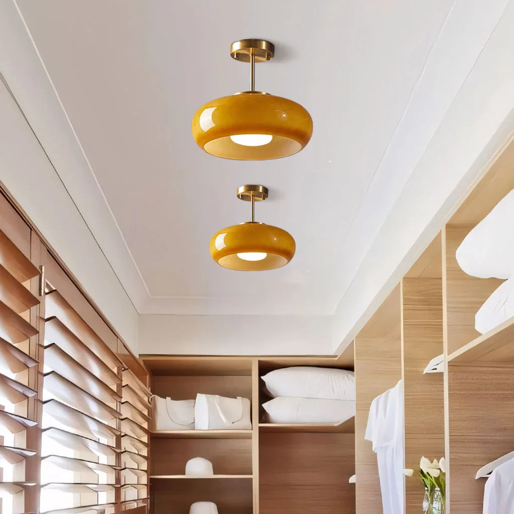 Plafonnier Luminaire Rond Style Bauhaus - Veda-Plafonnier-Olloret
