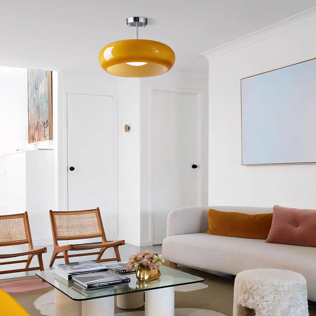 Plafonnier Luminaire Rond Style Bauhaus - Veda-Plafonnier-Olloret