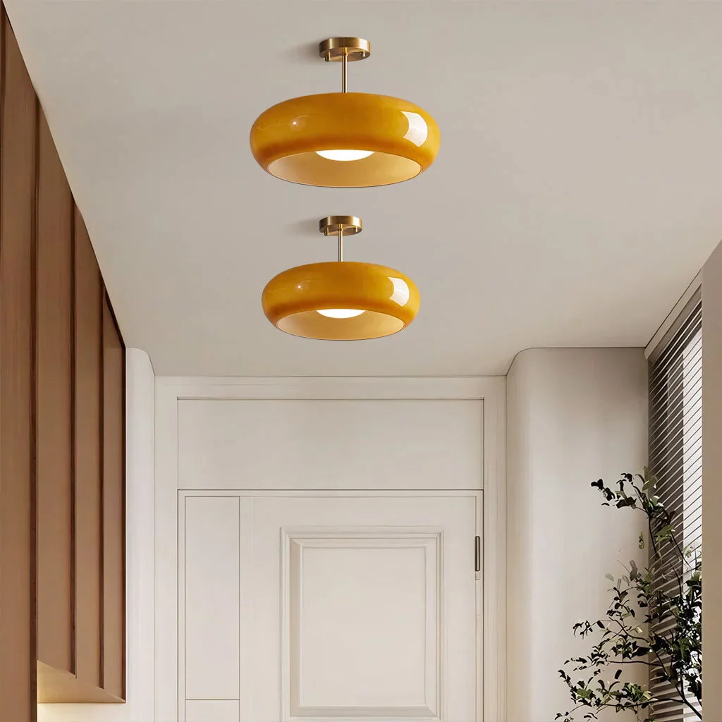 Plafonnier Luminaire Rond Style Bauhaus - Veda-Plafonnier-Olloret
