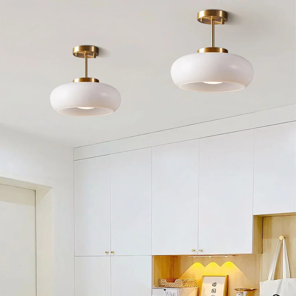 Plafonnier Luminaire Rond Style Bauhaus - Veda-Plafonnier-Olloret
