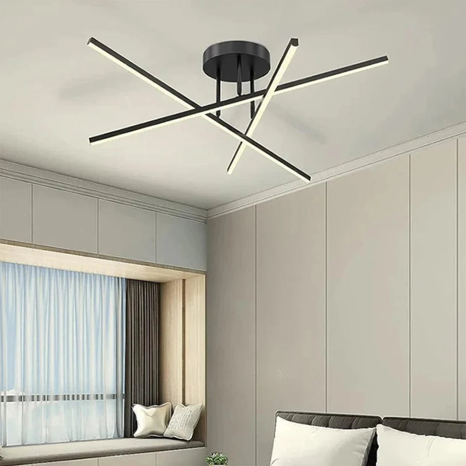Plafonnier Luminaire Sophistiqué pour Salon - Obsidia-Plafonnier-Olloret