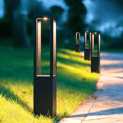 Potelet Extérieur LED en Aluminium Élégant et Résistant pour Éclairage de Jardin – Lumivive-lampe solaire extérieur-Olloret