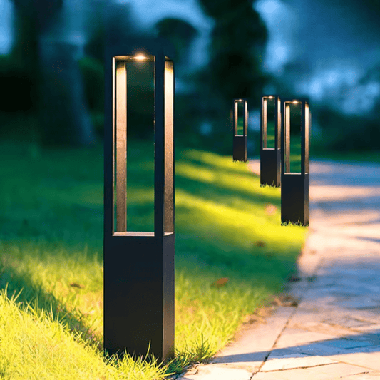 Potelet Extérieur LED en Aluminium Élégant et Résistant pour Éclairage de Jardin – Lumivive-lampe solaire extérieur-Olloret