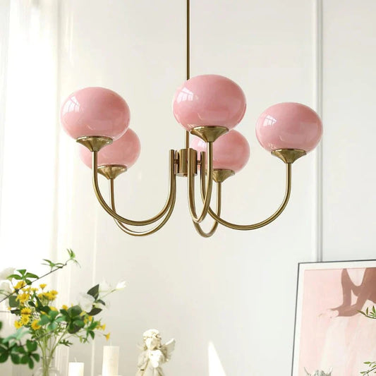 Suspension Chandelier Luminaire Vintage Fleurs de Rose Raffiné - Rosalia-suspension luminaire-Olloret