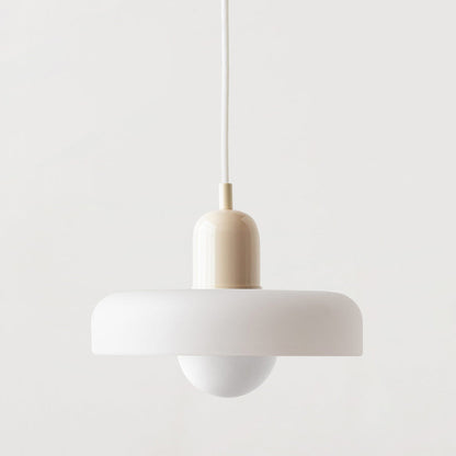 Suspension Luminaire Bauhaus en Verre Coloré Élégant - Chromo-suspension luminaire-Olloret