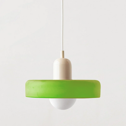 Suspension Luminaire Bauhaus en Verre Coloré Élégant - Chromo-suspension luminaire-Olloret