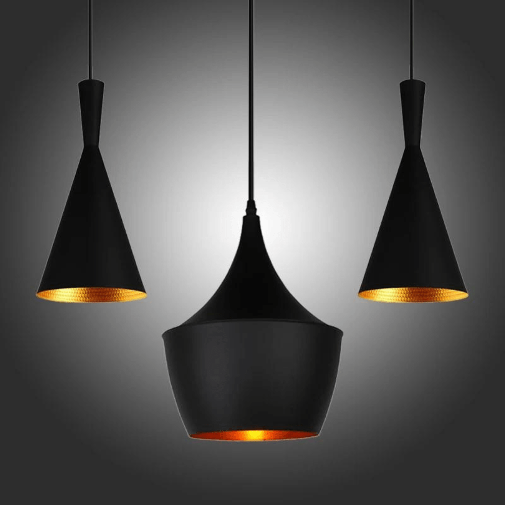 Suspension Luminaire Industrielle Noire à LED - Ferro-suspension luminaire-Olloret