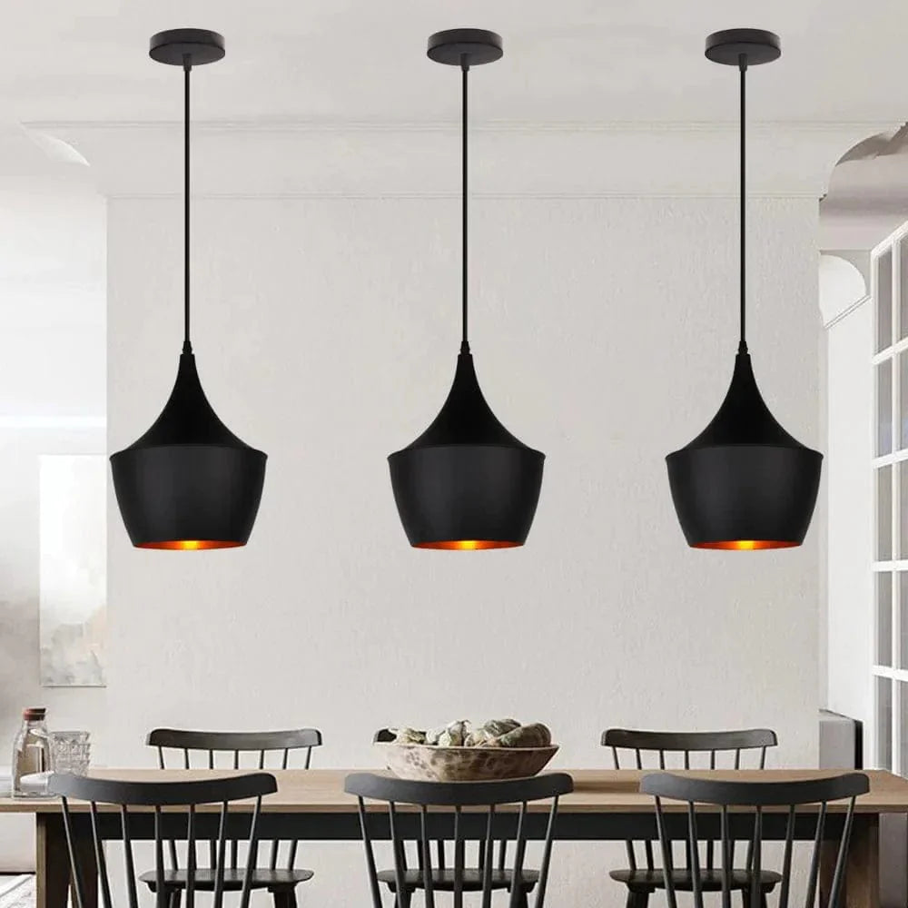 Suspension Luminaire Industrielle Noire à LED - Ferro-suspension luminaire-Olloret