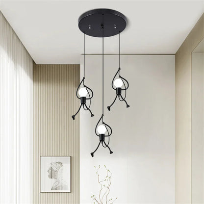 Suspension Luminaire Rétro en Fer Style Industriel - FunkyLight-suspension luminaire-Olloret