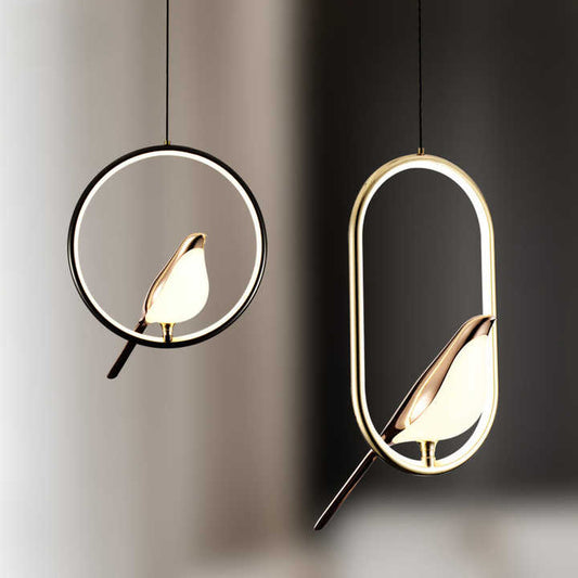 Suspension Luminaire de Luxe avec Oiseau Doré - MrBird™-suspension luminaire-Olloret