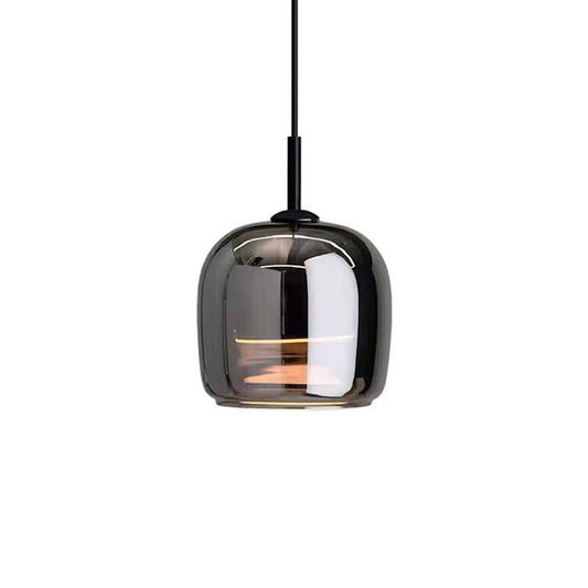 Suspension Luminaire en Verre Noir Style Nordique - Nova-suspension luminaire-Olloret