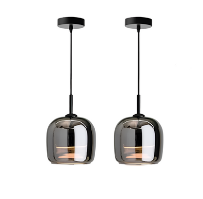 Suspension Luminaire en Verre Noir Style Nordique - Nova-suspension luminaire-Olloret