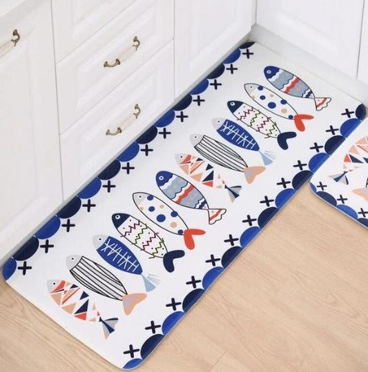 Tapis de Cuisine Lavable Antidérapant Poisson - Mizu-tapis cuisine-Olloret
