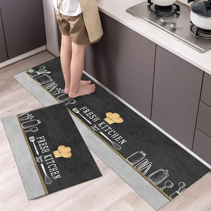 Tapis de Cuisine Lavable Long en Velours Cristal - Kitchen-tapis cuisine-Olloret